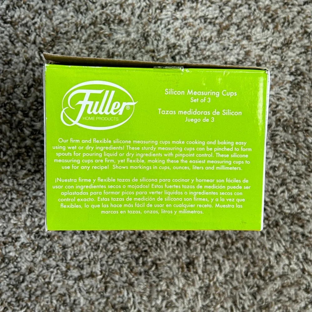 Fuller Home Products Silicone Measuring Cups Set New